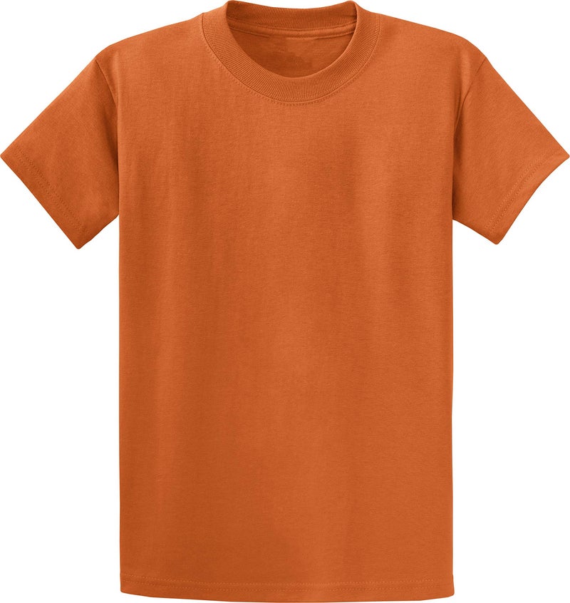 Clothe Co. Mens Heavyweight Cotton T-Shirt Plain Tee (Available in Big & Tall), Texas Orange, XL